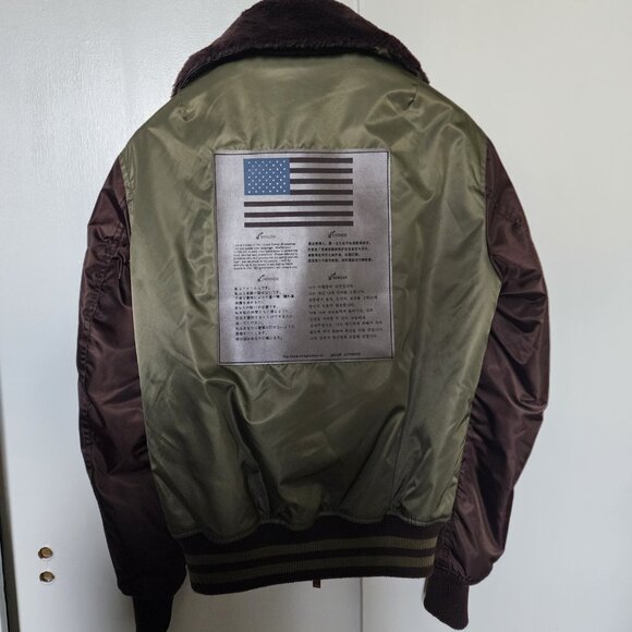 Top Gun B-15 Men's Flight Bomber Jacket with Patches Size Small - Picture 2 of 10